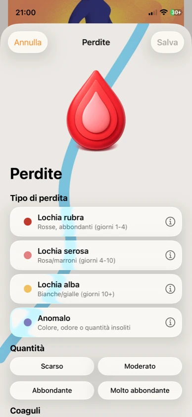 Ribbon Care — tracciamento perdite e sintomi