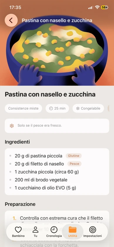 Ribbon Care — ricetta pesce per svezzamento